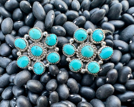 The "Carmen" Turquoise Cluster Earrings