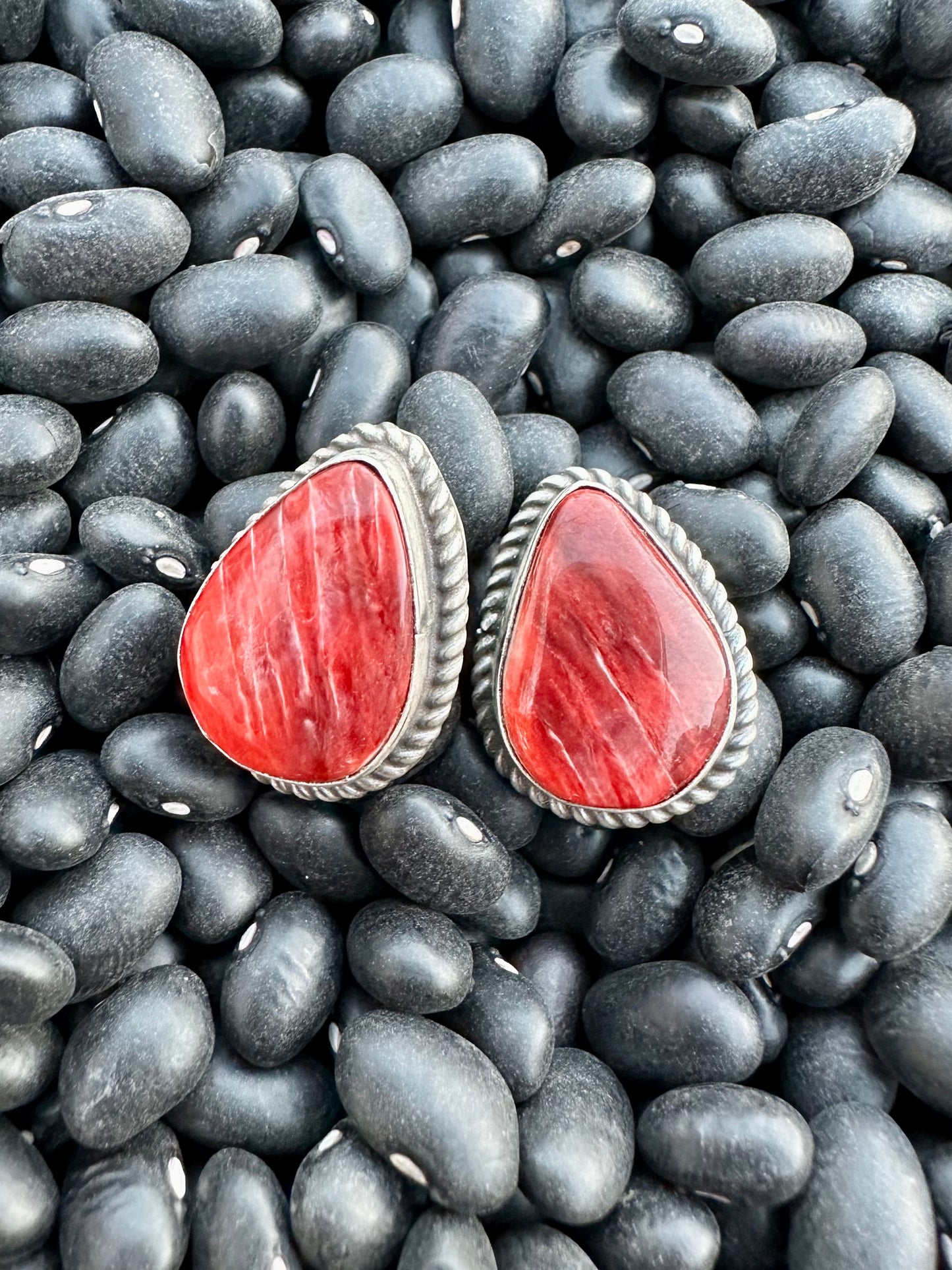 The "Rosie" Red Spiny Stud Earrings