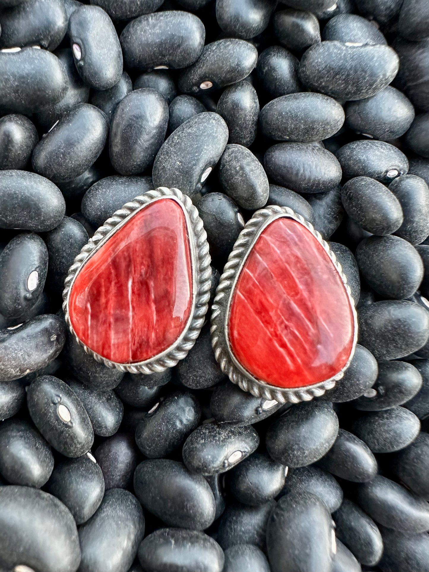 The "Rosie" Red Spiny Stud Earrings